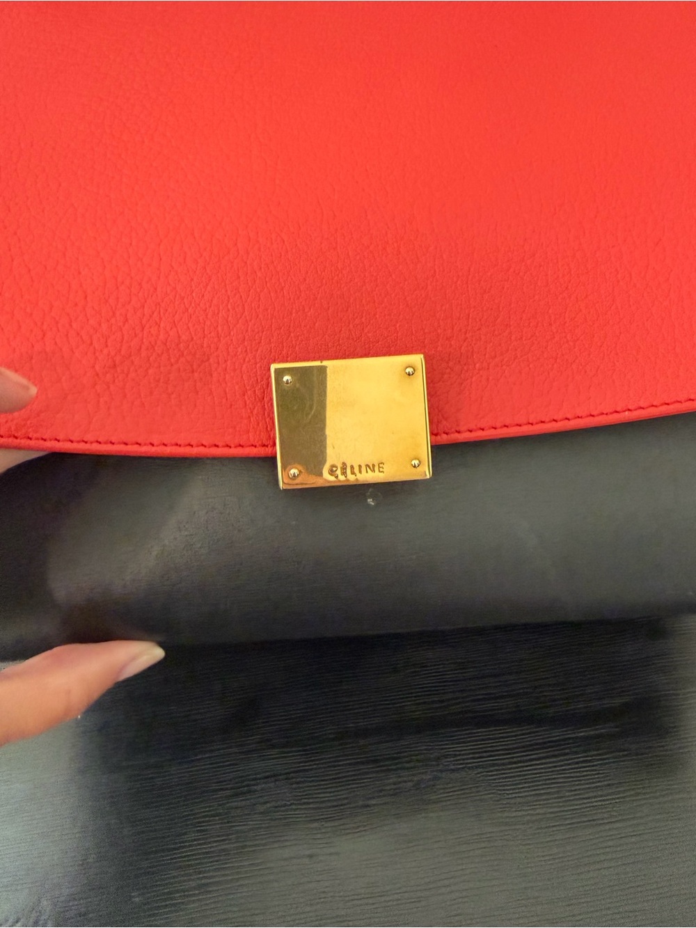 Celine Tricolor Trapeze Bag Leather - Picture 7 of 13